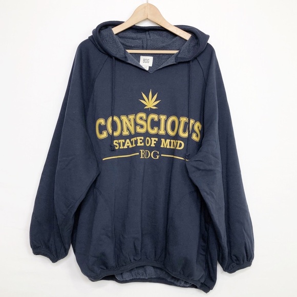 BDG Ryder State Of Mind Navy blue, hooded sweatshirt - Picture 10 of 15